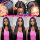 The Long Weave | 12A Straight Human Hair Bundles with HD Lace Closure