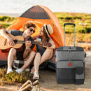35L Collapsible Rolling Cooler Large Capacity Folding Picnic Trunk Leakproof Outdoor Moving Container for Beach Camping Travel