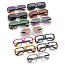 SHAUNA Double Bridges Women Luxury Sunglasses Retro Brand Designer Square Clear Gradient Shades UV400 Men Rivets Sun Glasses