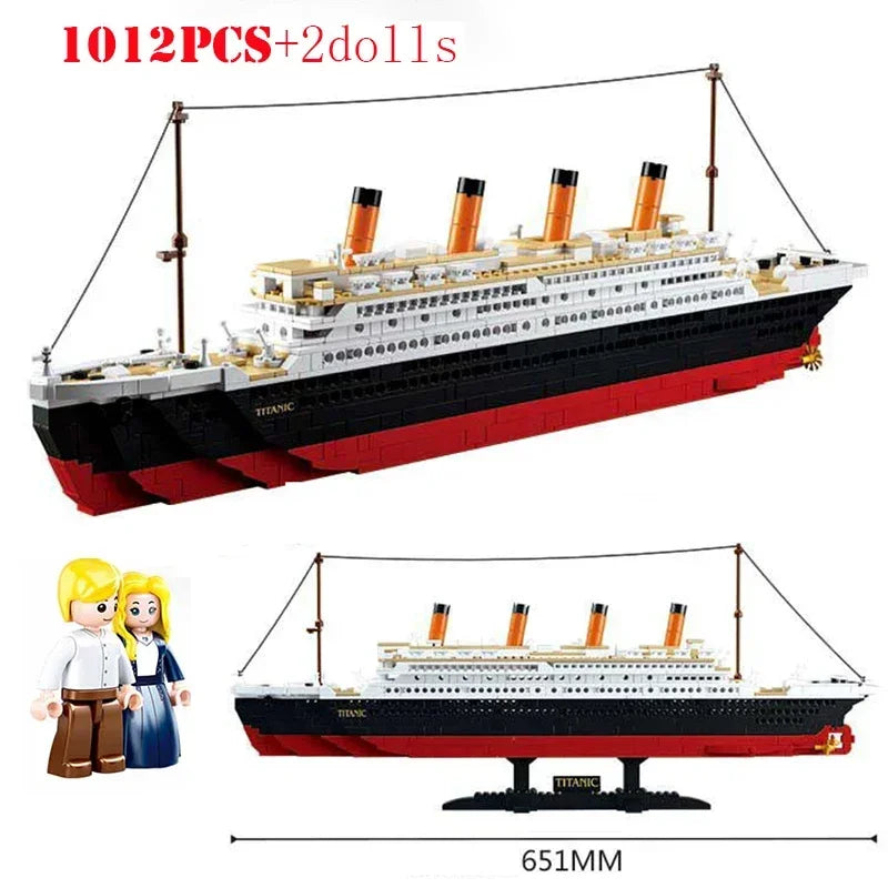 RMS Titanic Cruise Boat Ship Building Blocks Sets,10294  Compatible Bricks City Model Building Kits 3D Hobbies For Children Toys
