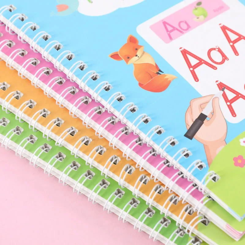 Magical Tracing Workbook Erasable Magic Books for Children Reusable Notebook Writing for Lettering Calligraphy Set Montessori