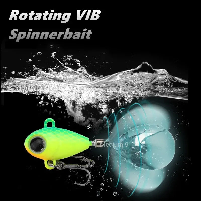 Spinner Bait Sinking Metal Jig VIB Chatterbait Rotating Tail Vatalion Lure Sea Fishing Tackle Bass Carp Spoon Wobblers Buzzbait