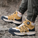 Men Work Shoes Slip-resistant shoes Rotating Button Fashion Shoes Comfortable Sport Shoes boots men work waterproof Anti shock