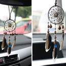 Mini Traumfänger Auto Reinweiße Feder Windspiele Wandbehang Deko Romantisches Haus Ornament