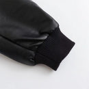 Aero-Chic Sculpted Faux Leather Pilot Jacket