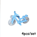 MOC Bricks Chrome Bike Bicycle Scooter Model Building Block Little Sheep Motorcycle City Traffic Bicycle Motor Vehicle Car