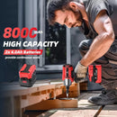 AVHRIT 1/2"Brushless Cordless Impact Wrench 650Nm(480Ft-lbs) 2200RPM w/ 2x4Ah Battery Kit & Sockets-Heavy Duty for Car/Truck/DIY