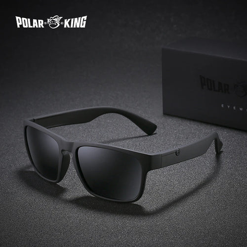 POLARKING Marken Polarisierte Sonnenbrille für Herren, Kunststoff, Oculos de Sol, Herrenmode, quadratische Fahrbrille, Reise-Sonnenbrille