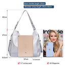 Zency Leather handbags Genuine For Women Fashion Tassel Hobo Bag Crossbody Plain Color Real Cowhide Leather Large Shopper Bag