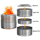 The Ember Hearth | Stainless Steel Smokeless Fire Pit System