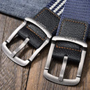 Men'S Belt Fashion Pin Buckle Canvas Belt Casual Women'S Belt Outdoor Climbing Sports Training Belt With Cargo Pants Jeans Belt