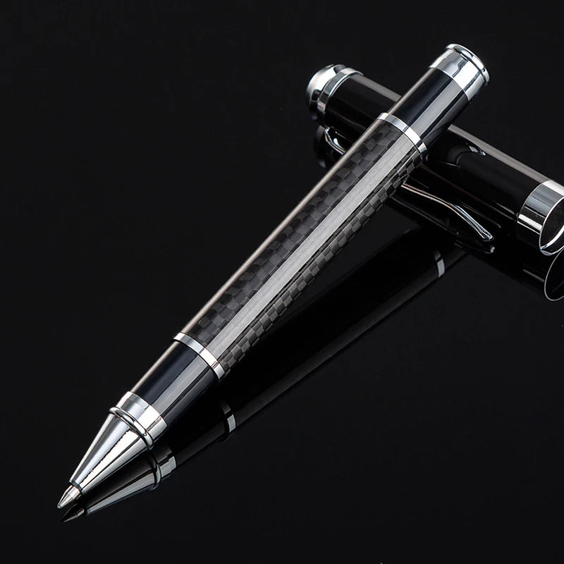 Brand Carbon Fiber Metal Roller Ballpoint Pen Business Men Signature Gift Writing Pen Buy 2 Send Giift