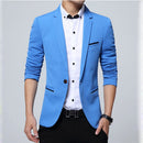 Brand Mens Casual Blazers Autumn Spring Fashion Slim Suit Jacket Men Blazer Masculino Clothing Vetement Homme M~5XL AY1415