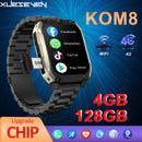 XUESEVEN KOM8 4G LTE HD Dual Camera Smartwatch Face Recognition GPS SIM Card Google Play Store Payment Function Men Watch Phone