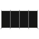 Divider with 4 Panels Black 346x180 cm in Fabric Home decoration products, partition screens, privacy screens