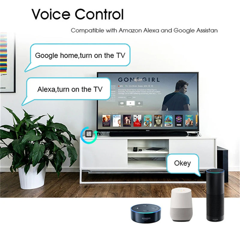 MOES WiFi Tuya Smart IR Remote Control Temperature and Humidity Sensor for Air Conditioner TV AC Works with Alexa Google Home