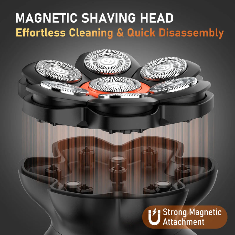 MAXGROOM 7D Head Shaver for Bald Men IXP6 Waterproof USB Rechargeable Electric Hair Trimmer Beard  Floating Blade Magnetic Razor