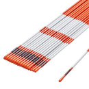 Driveway Markers 30 PCS 48 inch 0.4 inch Diameter Orange Fiberglass Poles Snow Stakes with Reflective Tape 12 Steel Drill Bit
