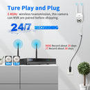 Hiseeu 3/5MP WiFi Security Surveillance Camera System Kit Motion Tracking Color Night Vision 16CH NVR Wireless CCTV Cameras Set