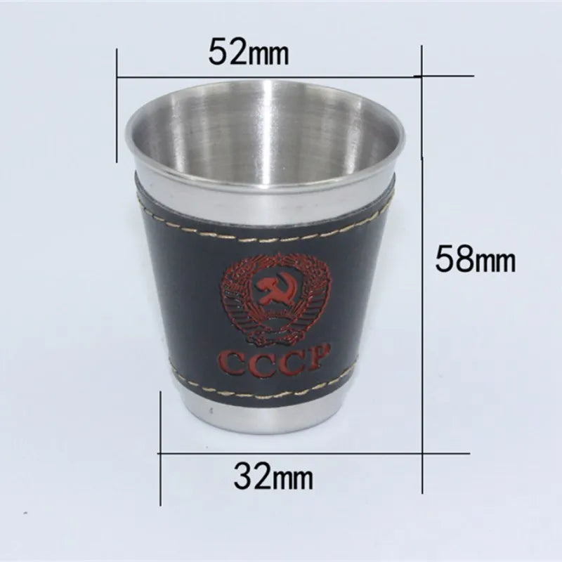 4pcs 70ml Stainless Steel Cups Water Mug With Case Bag Outdoor Travel Camping Picnic Drinkware Set For Whisky Wine Portable