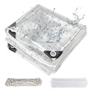 Transparent Waterproof Tarpaulin PVC Tarps Transparent Vinyl Canopy Outdoor Veranda Tent Heavy Duty Windproof Protective Cover