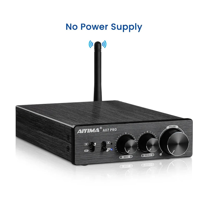 AIYIMA A07 PRO Bluetooth Amplifier TPA3255 QCC304X Stereo 2.0 Channel 300Wx2 Power Digital Amplifier RCA APT-X Home Sound AMP