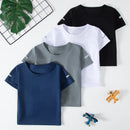 Children To Adults Multi-size Parent-child Short Sleeve Joker Children And Adolescents Quick-drying Sports Casual T Men's Shirt