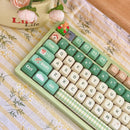 132-Key Spring Green Keycap Cute MOA Height PBT Material Suitable For Mechanical Keyboard DIY Girlfriend Birthday Gift Keycaps