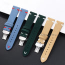 Vintage Suede Leather Watch Band for Omega for Seiko Quick Release Wristbelt Stitching Genuine Leather Bracelet 18mm 20mm 22mm