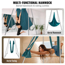 SucceBuy Aerial-Yoga-Gestell & Hängematte 2,95 m Professioneller Yoga-Schaukelständer mit 6,03 m Luftseide Max. 250 kg Indoor Aerial Rig