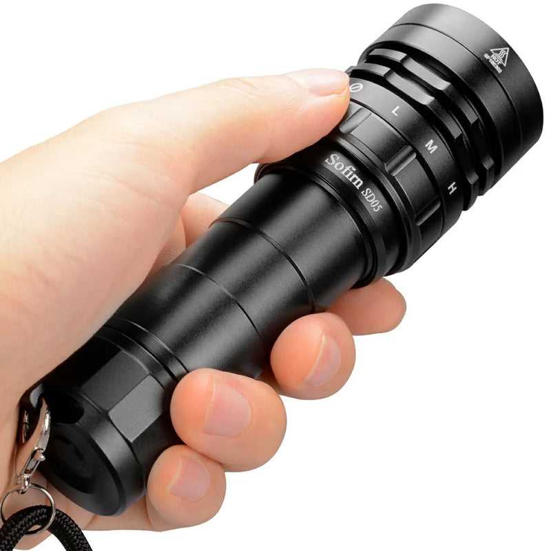 Sofirn SD05 Scuba Diving Light XHP50.2 Super Bright 3000lm 21700 Dive Flashlight with Magnetic Switch 5000K 6500K