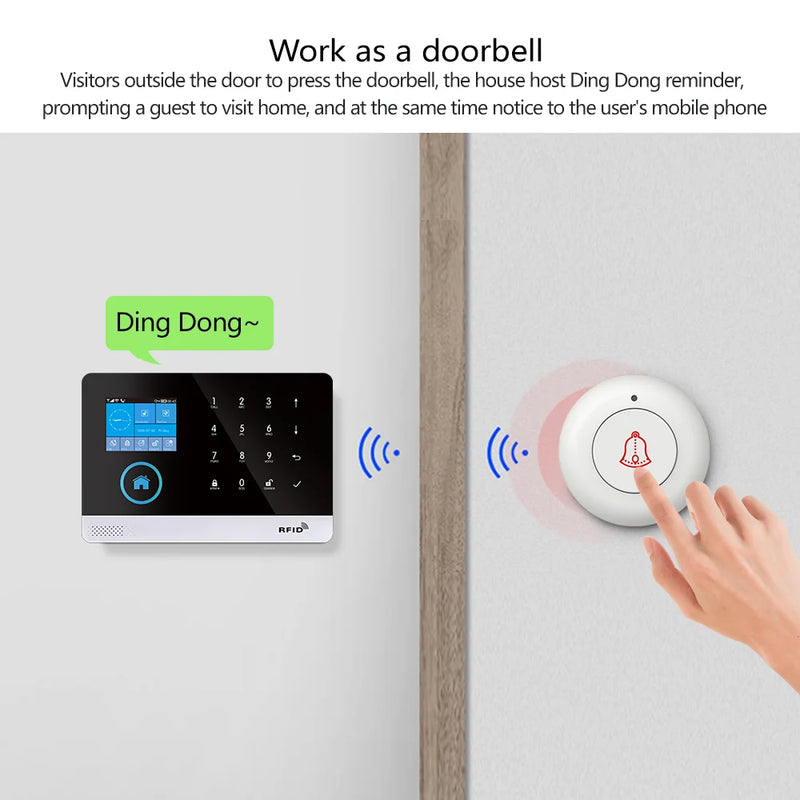 Tuya Wireless Home Alarm System 2G 4G Smart Home Alarme Residencial WIFI Alarme Maison Support Smart Life App ALexa Google Home