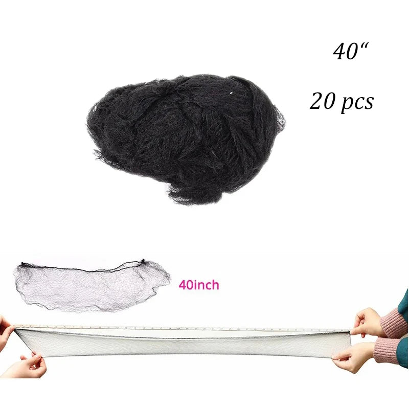 20Pcs Durable Nylon Hair Net For Bun Hair Hair style Tool Black Beige Brown 5Mm Hair Net For Wigs Mesh Hair Styling Hairnets