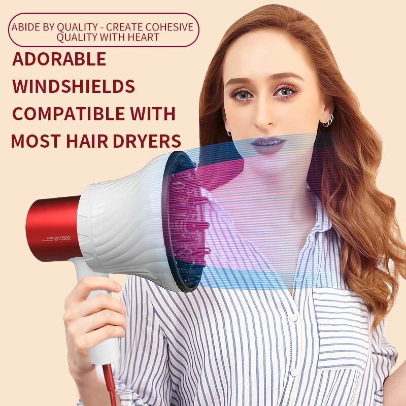 Universal Hair Diffuser Adaptable for Blow Dryers with Rotatable Design Curly Hair Large Wind Hood Fixed Shape Dispersing Wind