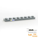30pcs/lot Bulk Blocks Building Bricks Thin 1X8 Educational Assemblage Construction Toys for Children Size Compatible With 3460