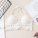 Sommerurlaub Strand Camis Lady Sexy Quasten Häkel-Camisole Frauen Sexy Quasten Bikini Camis weibliche Häkel-Neckholder Bikini-Tops