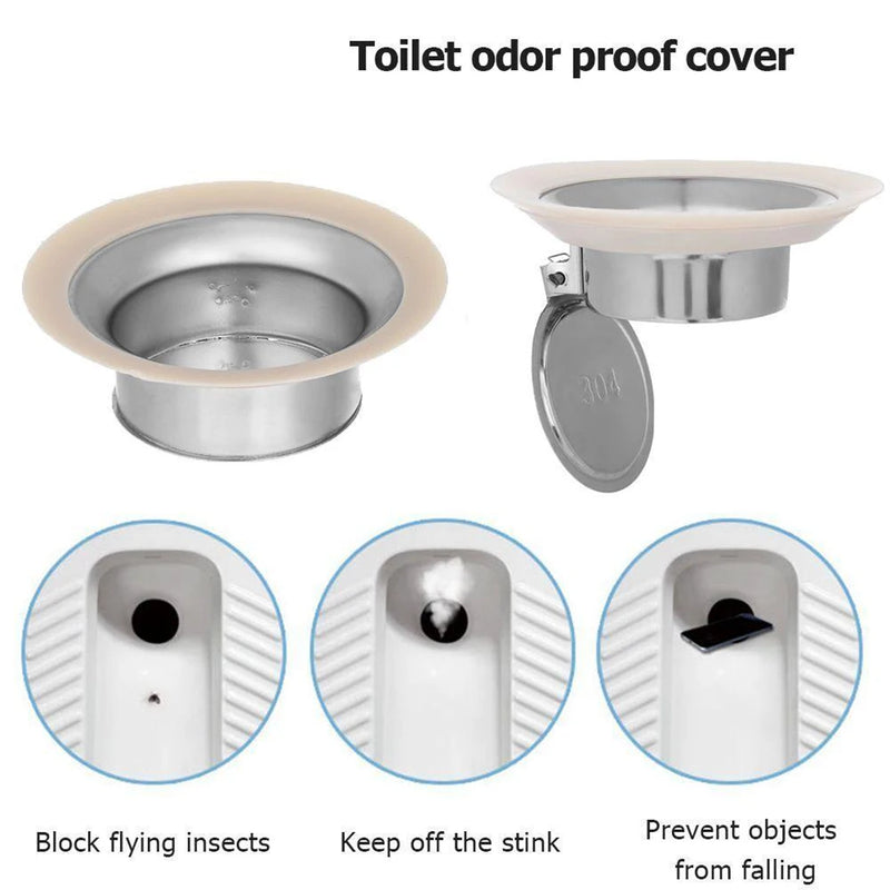 S/L Squatting Pan Anti-smell Plug Stainless steel Toilet Floor Deodorize Stopper Bathtub Anti-blocking Cover Bathroom Accessory