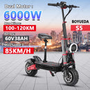 BOYUEDA S5 E-Scooter 6000W Motor 60V38AH Battery Bluetooth APP connection Electric Scooter Smart NFC Function 11" Off-Road Tire