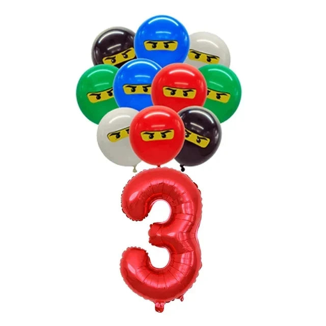 Ninja Them Birthday Party Decorations Kids Disposable Tableware Popcorn Paper Plates Balloons Cup For Boys Baby Shower Supplies