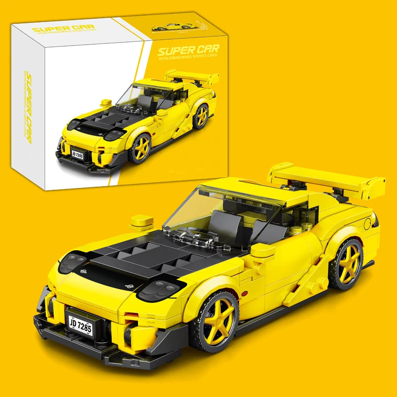 City RX7 Classic Racing Cars Building Sets Creative Bricks KIts JDM Sport Cars Building Blocks Model Gifts for Adult Boys 351pcs