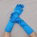 38CM Satin High Elasticity Solid Women Halloween Cosplay Stage Performance Etiquette Gloves Sun Protection Sunscreen Fashion