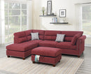 SOFA Sectional sofa Red Velvet Sectional sofa Red Velvet