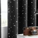 The Stellar Drift | Metallic Star-Pattern Blackout Curtain