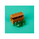 MOC Building Blocks Figures Accessories Cash Dollar Coin Bag Model Gold Silver Bar Colored Diamond Treasure Box Series Coffer