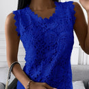 Sommer Elegante Blumen Spitzenweste Mode Damen Jacquard Ärmellose Tops Lässige Damen Vintage T-Shirt Camisole Halter Top 19312