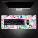 Pink Flowers Mouse Pad Gamer XL Custom Home New HD Mousepad XXL MousePads Soft Natural Rubber Carpet Mice Pad Table Mat