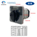 YMZ12-32/3 Change Over Selector 32A 3 Poles 3 Position Silver Contact Manual Transfer On-off-on Rotary Cam Switch LW31