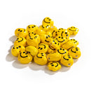 17#10pcs Yellow Smile Face Heart Star Shape Ceramic Beads Porcelain Pottery Punk Rock Special Jewelry Part #XN291