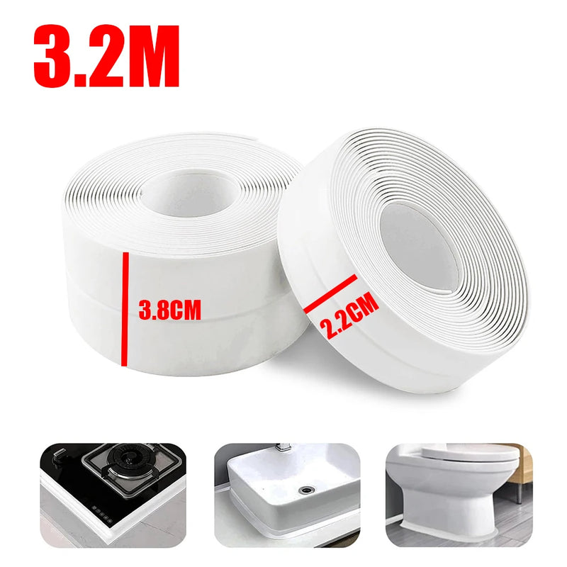 3.2M Bath Caulk Tape Self Adhesive Waterproof Toilet Sealing Strip Tape  PVC Oil-Proof Kitchen Sink Edge Corner Wall Sticker