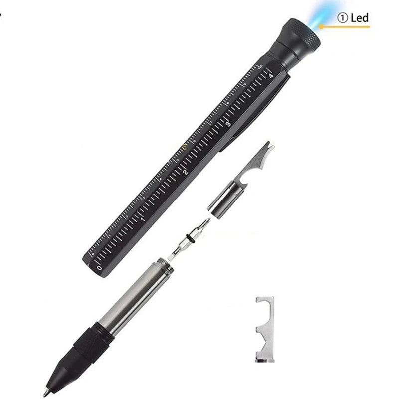12 in 1 Multi Tool Pen Christmas Stocking Filler for Men Christmas Gift, 12 in 1 Multifunctional Ballpoint Pen Gadgets W3JD